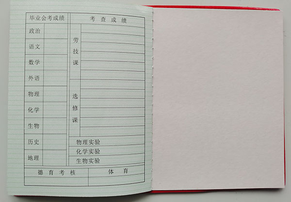2006年廣州市68中學高中畢業證成績單