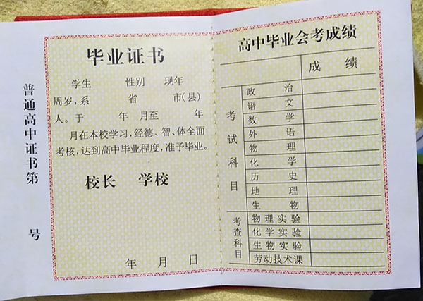 畢業證內容頁